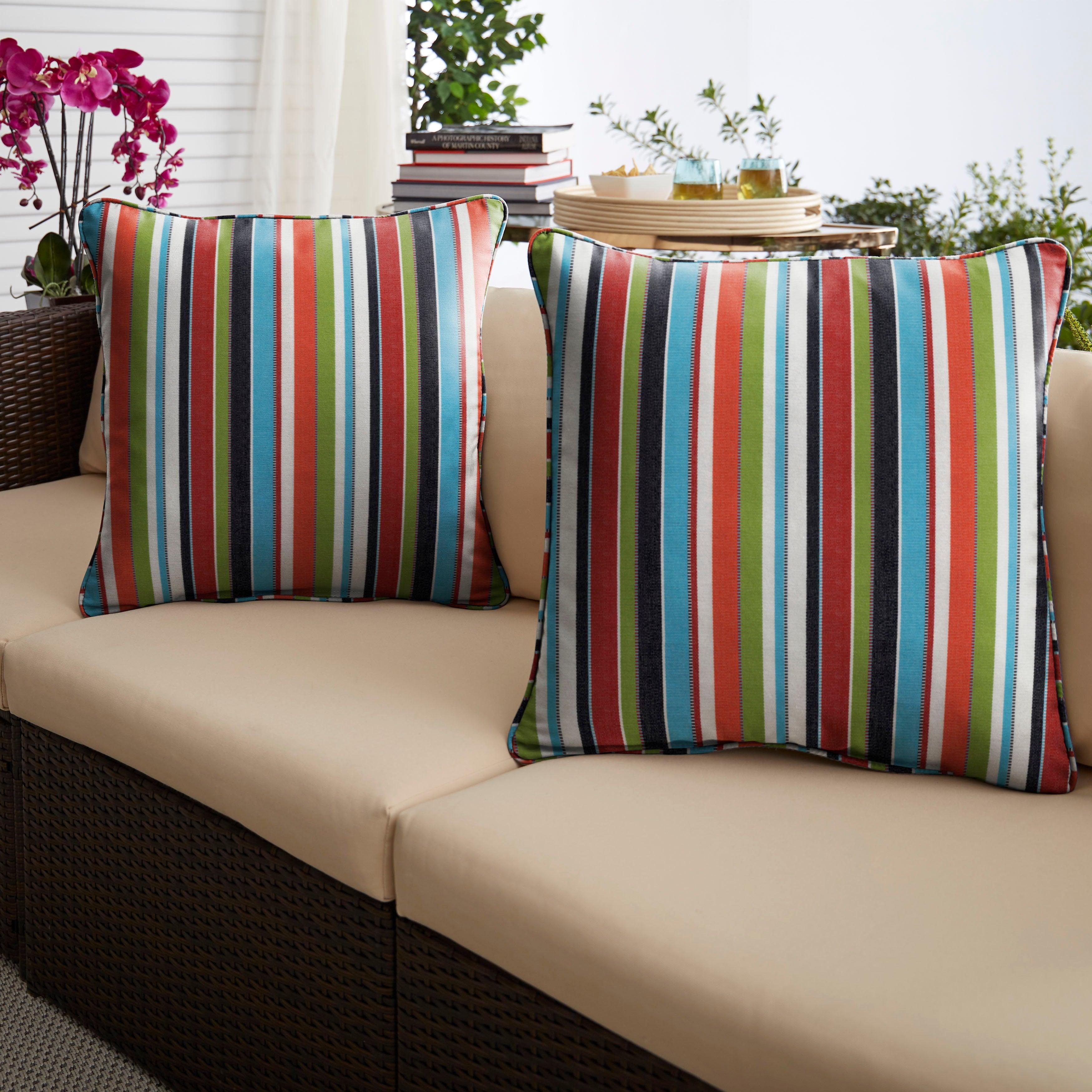 Sunbrella Carousel Square Corded Pillow (Set of 2) - Sorra Home