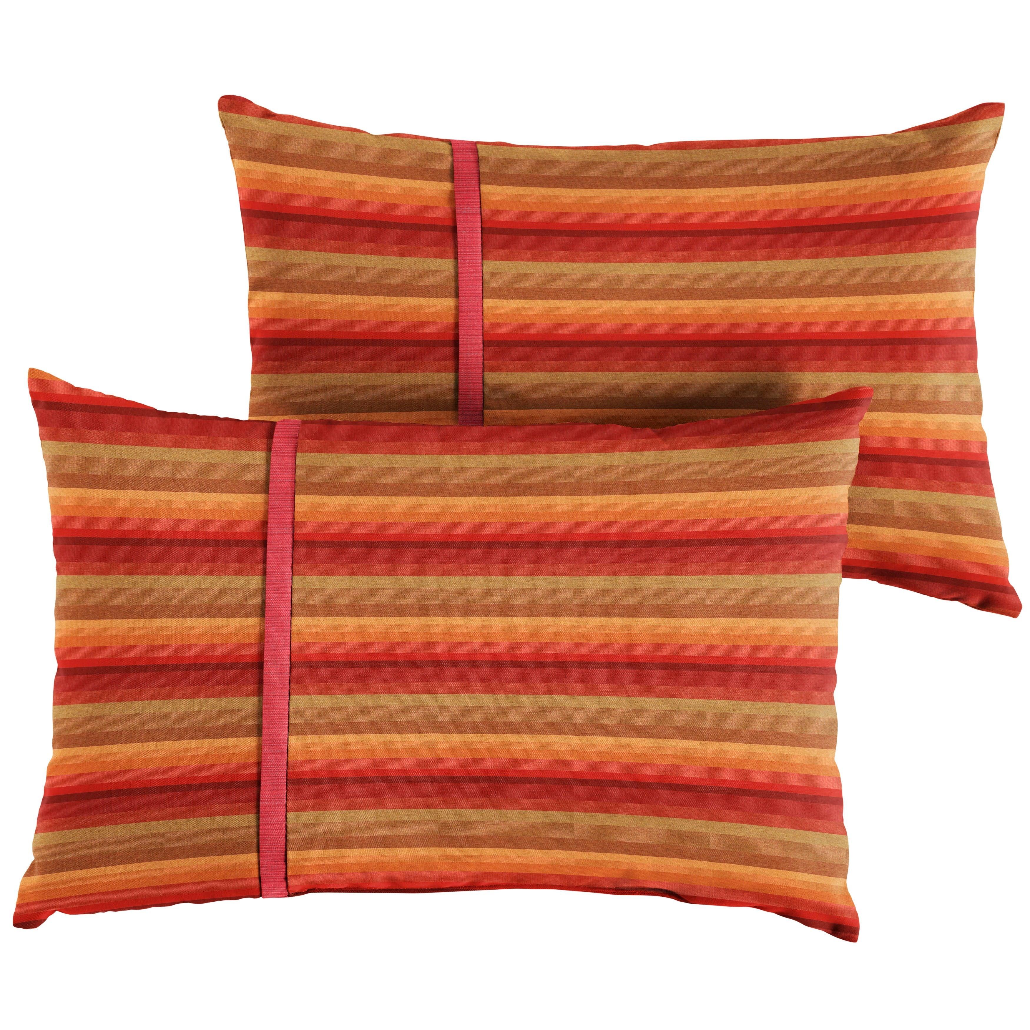Sunbrella Astoria with Contrast Cording Pillow with Petite Flange (Set of 2) - Sorra Home