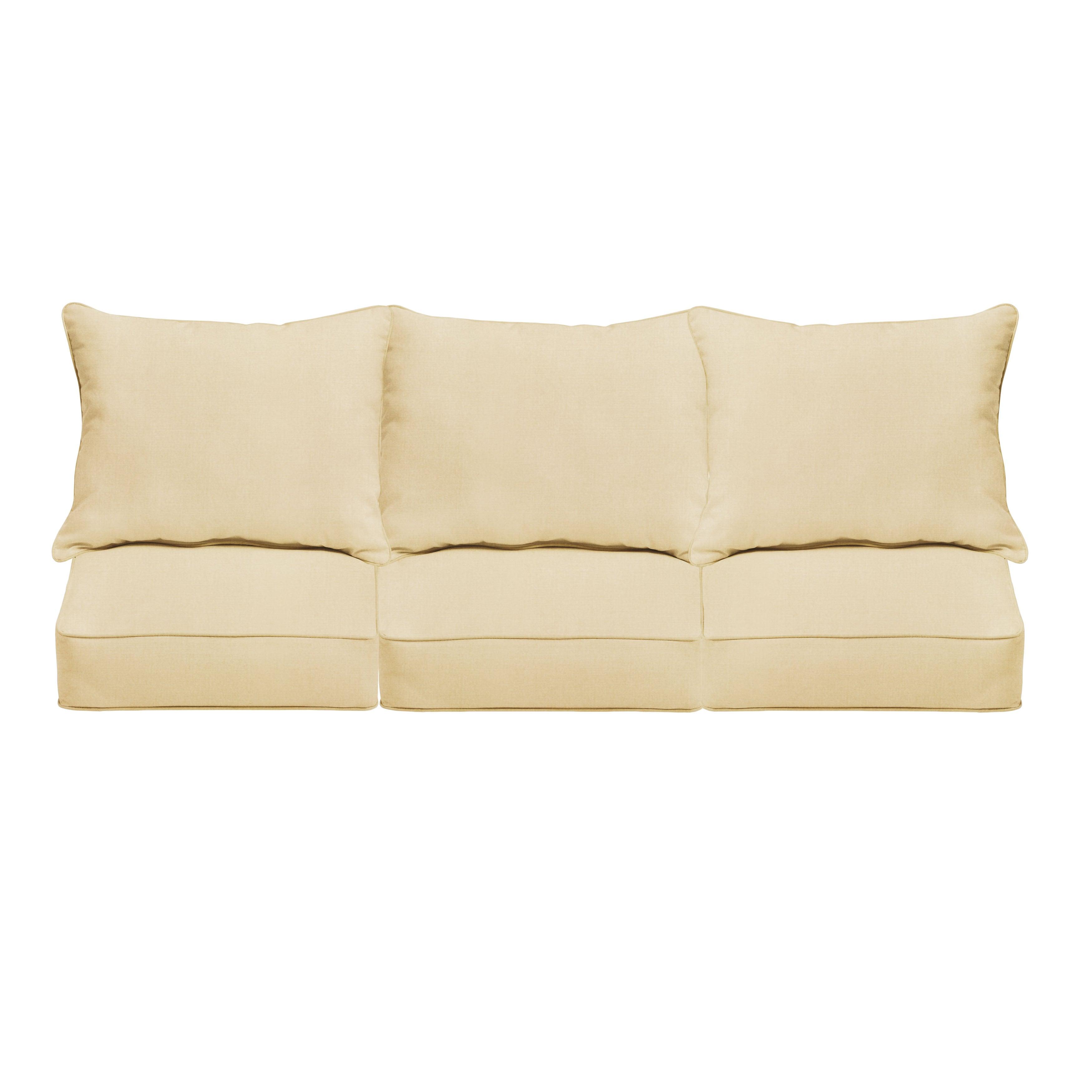 Sunbrella Canvas Deep Seating Sofa Pillow & Cushion Set - Sorra Home