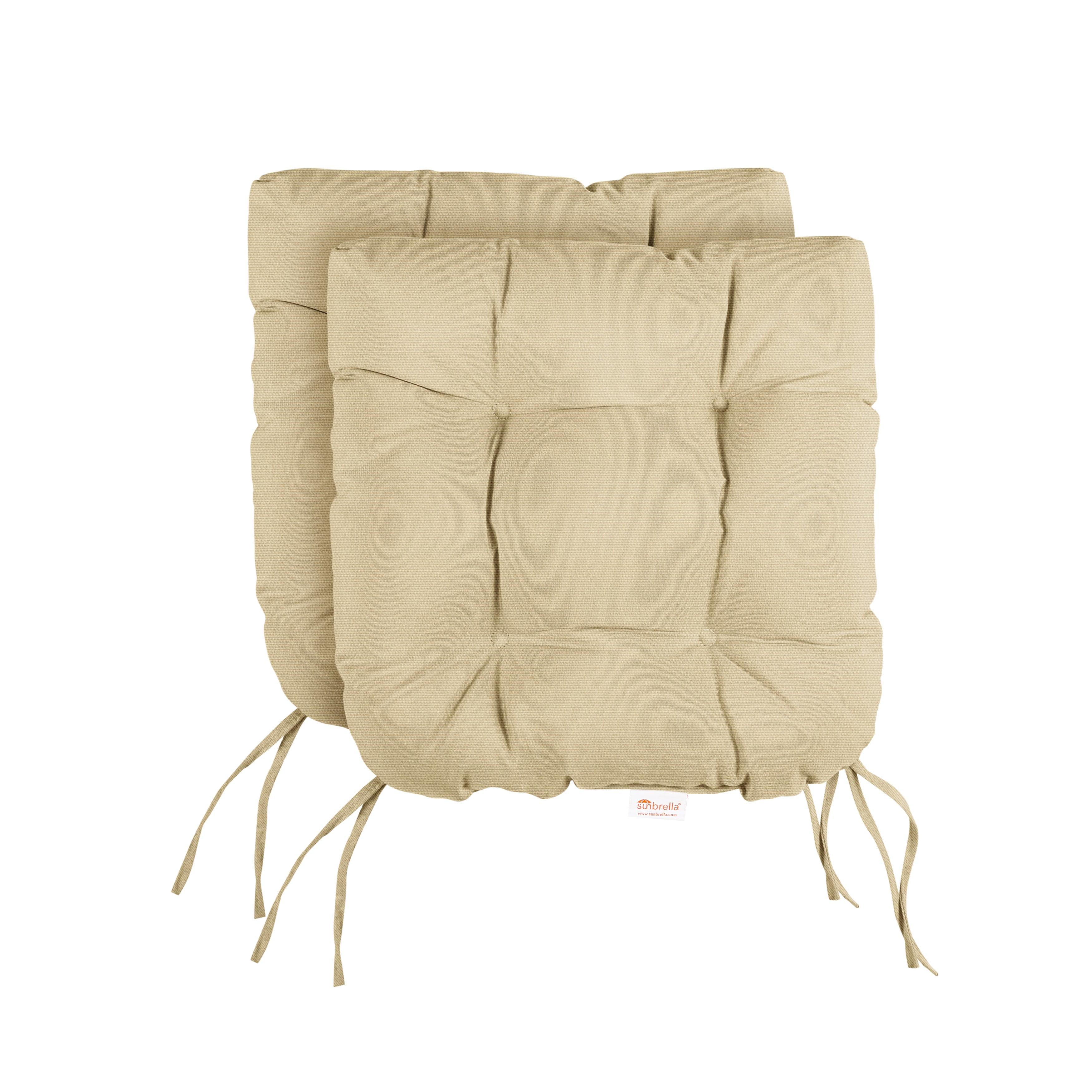 Sunbrella Tufted Round Back Cushion (Set of 2) - Sorra Home