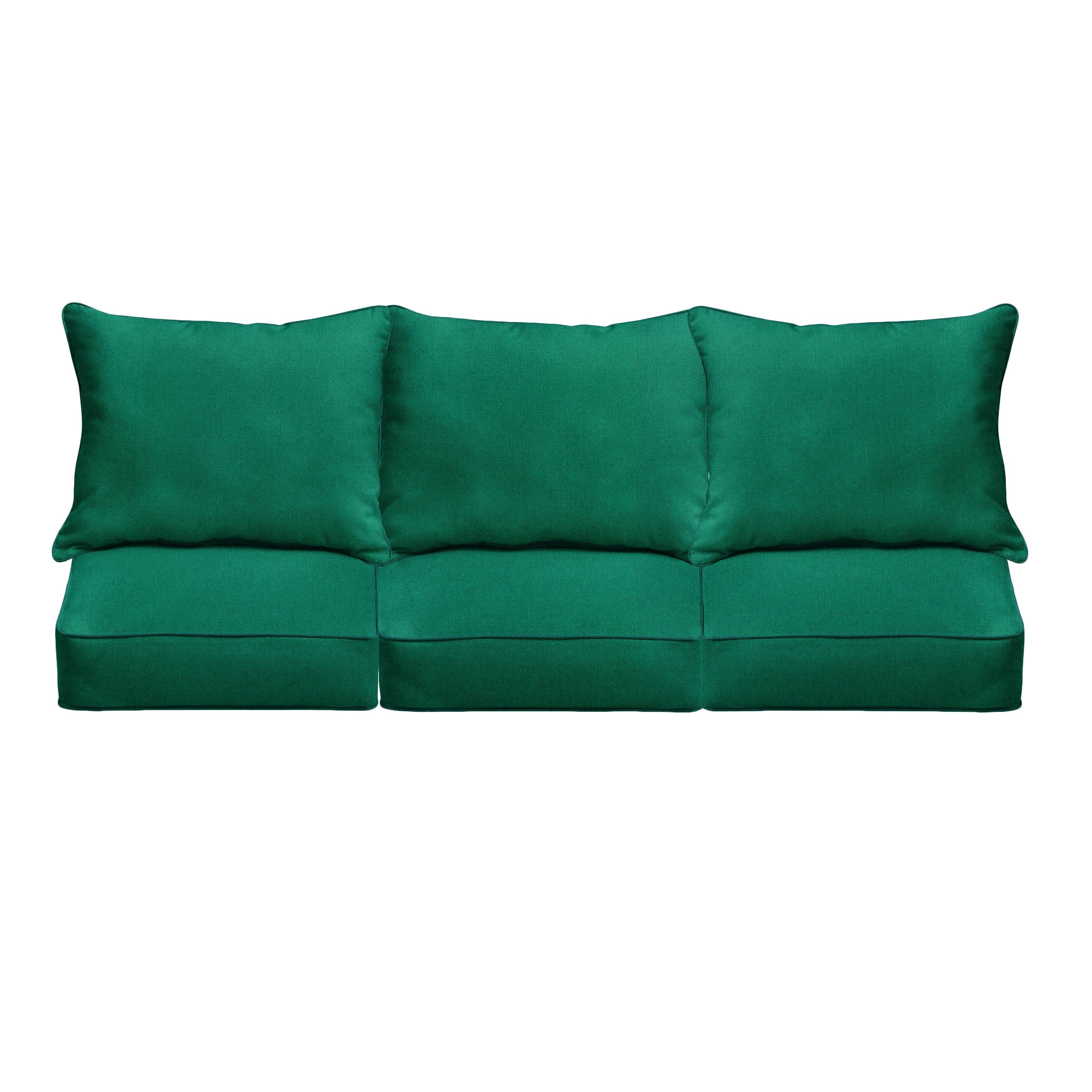 Sunbrella Canvas Deep Seating Sofa Pillow & Cushion Set - Sorra Home