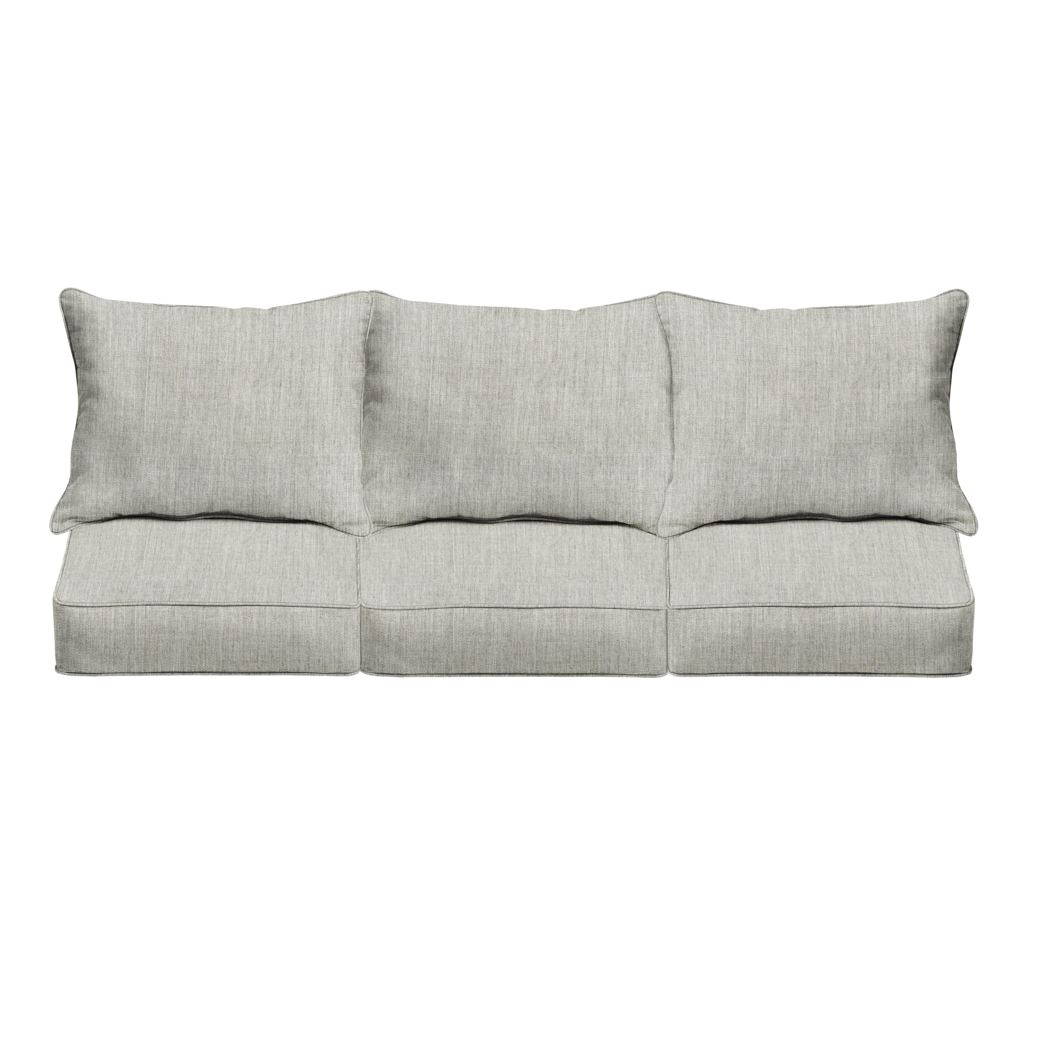 Sunbrella Canvas Deep Seating Sofa Pillow & Cushion Set - Sorra Home