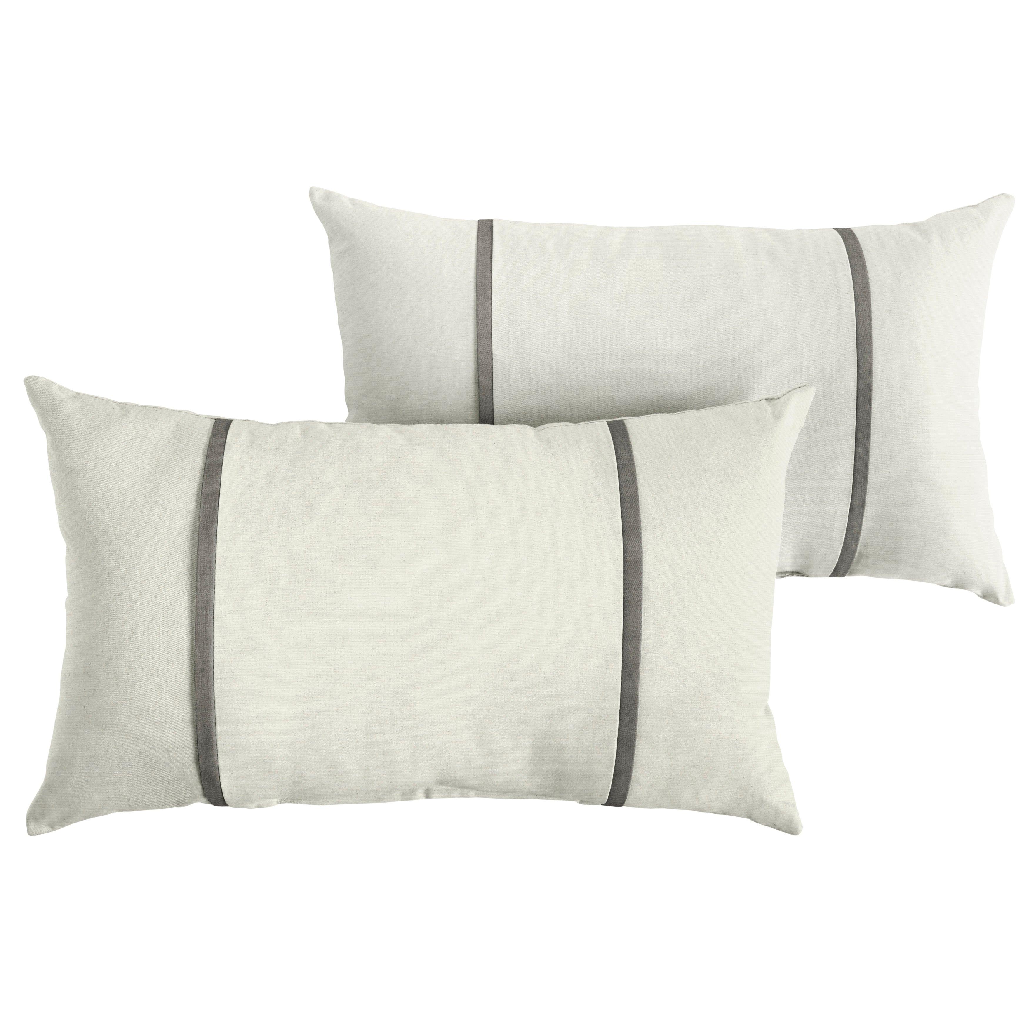 Sunbrella Pillow with Double Petite Flange (Set of 2) - Sorra Home