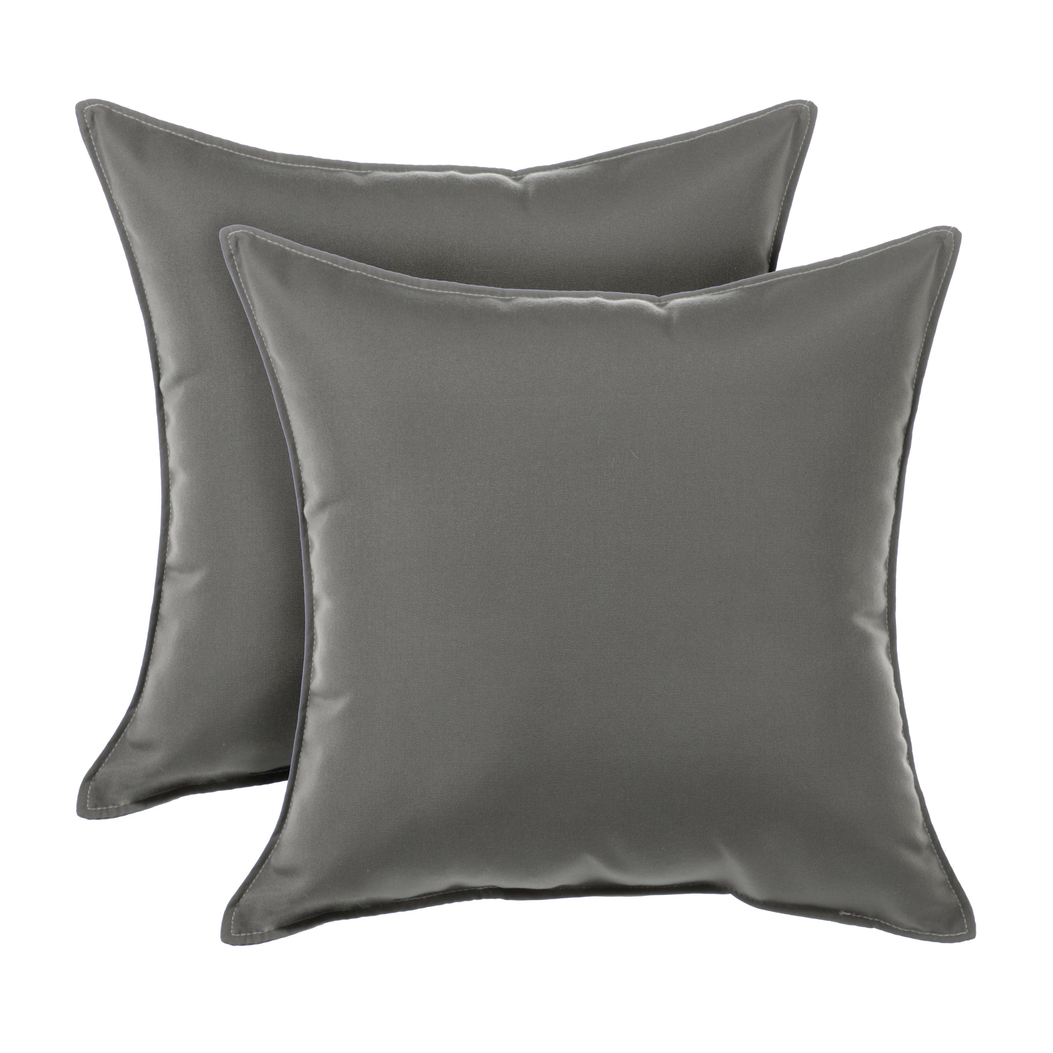 Sunbrella Square Top Stitch Pillow (Set of 2) - Sorra Home